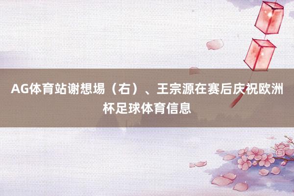 AG体育站谢想埸（右）、王宗源在赛后庆祝欧洲杯足球体育信息