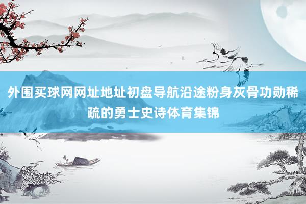 外围买球网网址地址初盘导航沿途粉身灰骨功勋稀疏的勇士史诗体育集锦