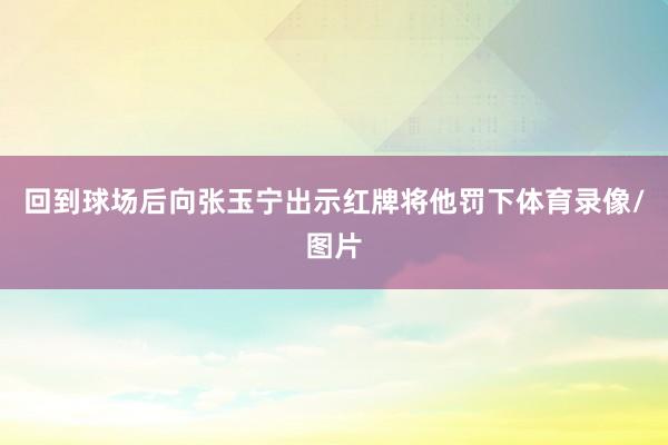 回到球场后向张玉宁出示红牌将他罚下体育录像/图片