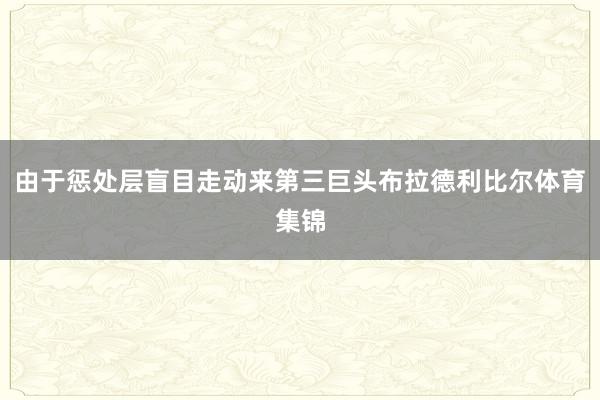 由于惩处层盲目走动来第三巨头布拉德利比尔体育集锦