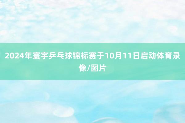 2024年寰宇乒乓球锦标赛于10月11日启动体育录像/图片